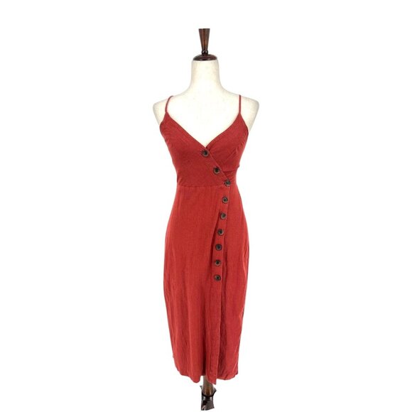 Urban Outfitters Amber Rust Midi Dress | Extra Small - Picture 2 of 6